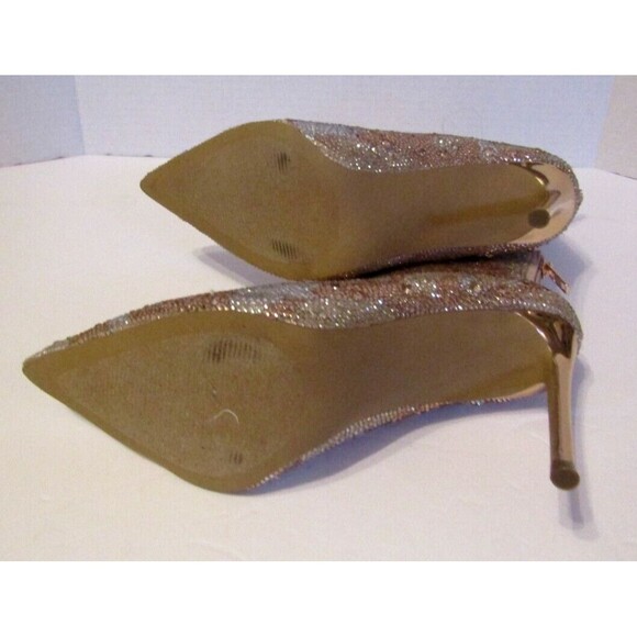 Steve Madden Pink Viala Ankle Boots Stiletto Leather Glass Rhinestones Sz 8.5 M - Picture 7 of 9